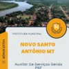 Apostila Auxiliar De Serviços Gerais PSF Prefeitura de Novo Santo Antônio MT 2024