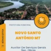 Apostila Auxiliar De Serviços Gerais Sec. Obras Prefeitura de Novo Santo Antônio MT 2024