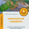 Apostila Auxiliar Operacional de Serviços Gerais Prefeitura de Conceição de Canindé PI 2024