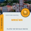 Apostila Auxiliar de Serviços Gerais Prefeitura de Miraí MG 2024