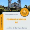 Apostila Auxiliar de Serviços Gerais Prefeitura de Formosa do Sul SC 2024