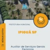 Apostila Auxiliar de Serviços Gerais Feminino Prefeitura de Ipiguá SP 2024