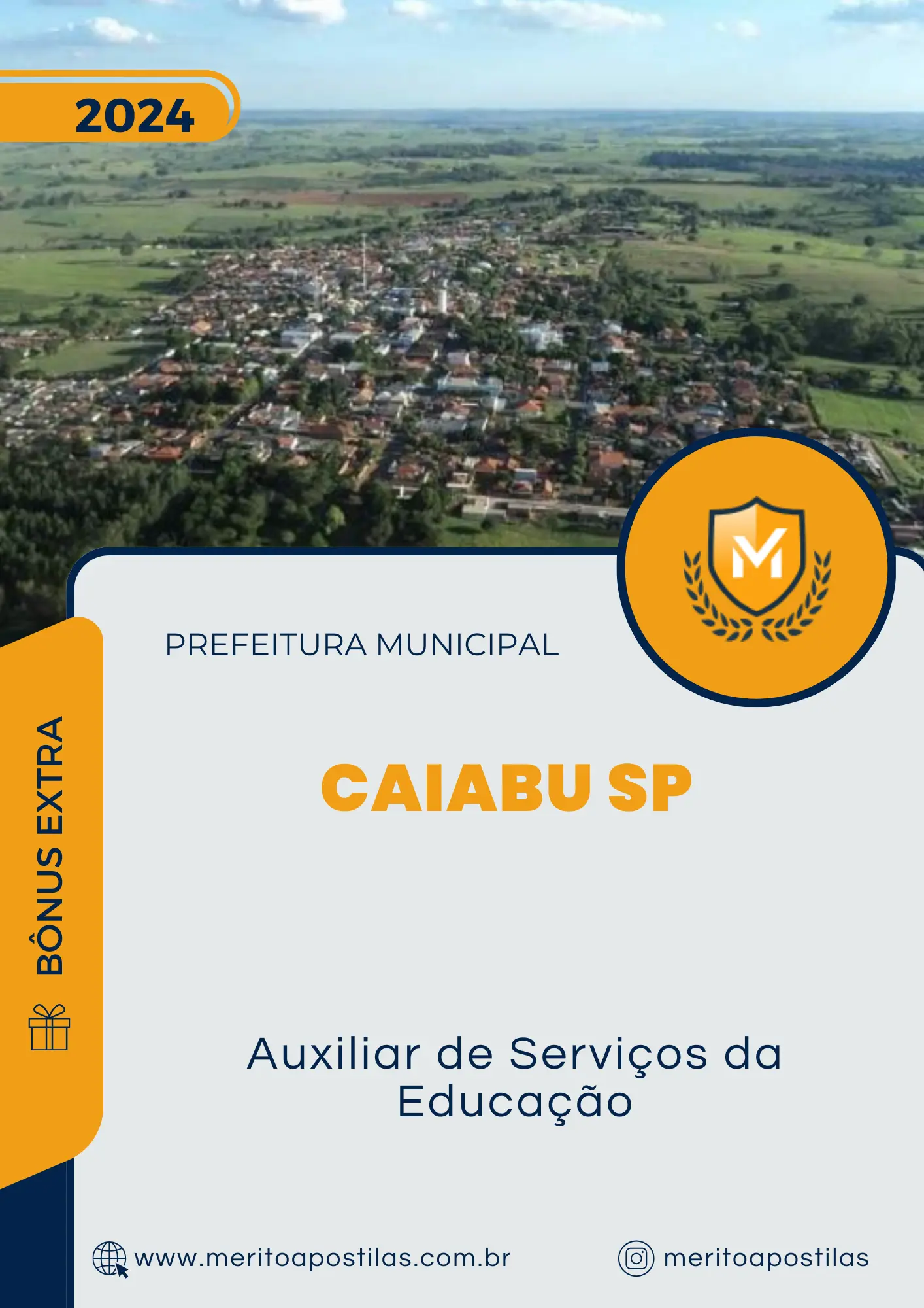 Apostila Auxiliar de Serviços da Educação Prefeitura Caiabu SP 2024