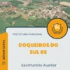 Apostila Escriturário Auxiliar Prefeitura de Coqueiros do Sul RS 2024