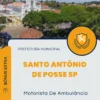 Apostila Motorista De Ambulância Prefeitura Santo Antônio de Posse SP 2024