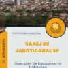 Apostila Operador De Equipamento Hidráulico Prefeitura SAAEJ de Jaboticabal SP 2024