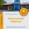 Apostila Serviços Gerais Masculino Prefeitura Águas de São Pedro SP 2024
