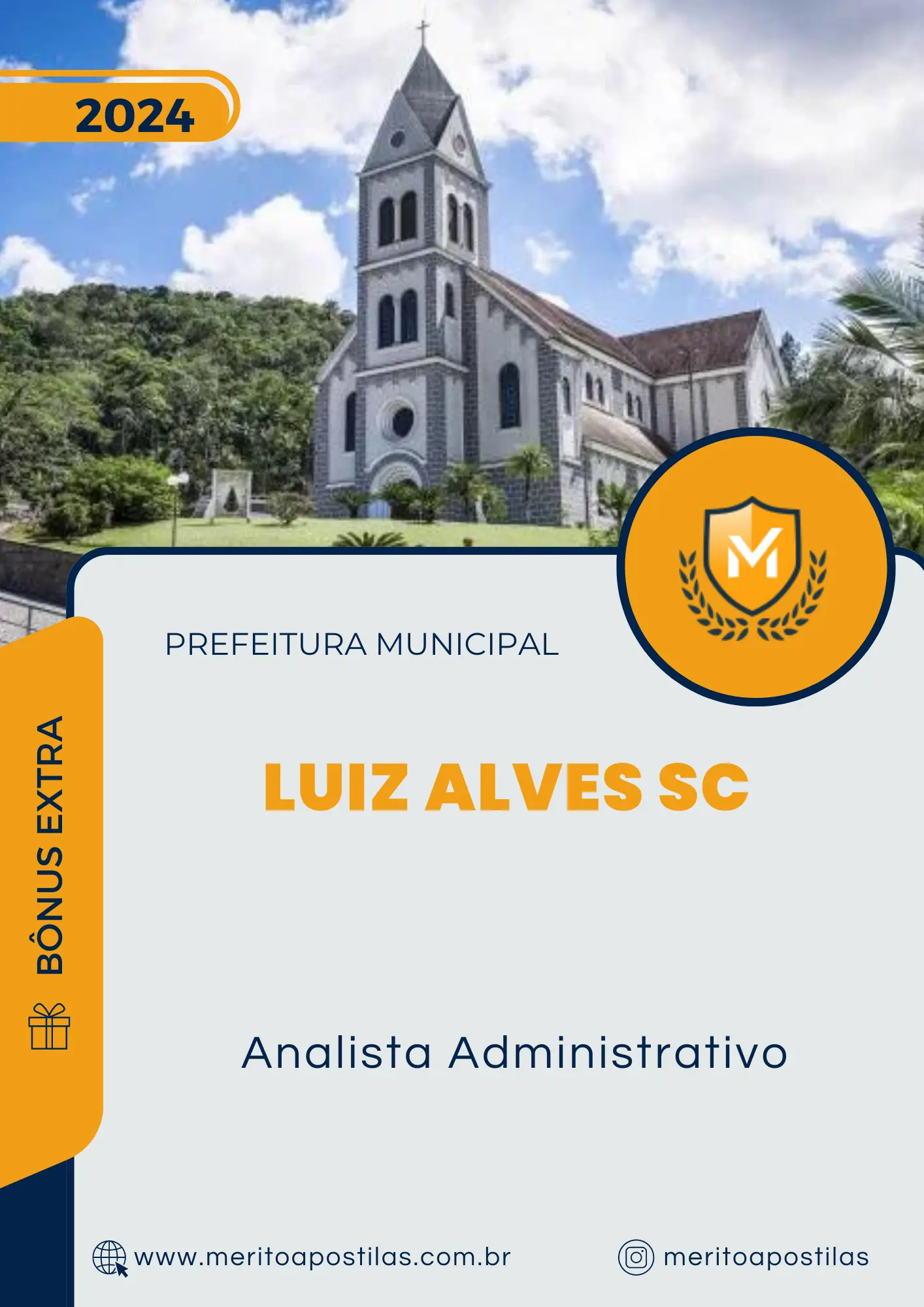 Apostila Analista Administrativo Prefeitura de Luiz Alves SC 2024