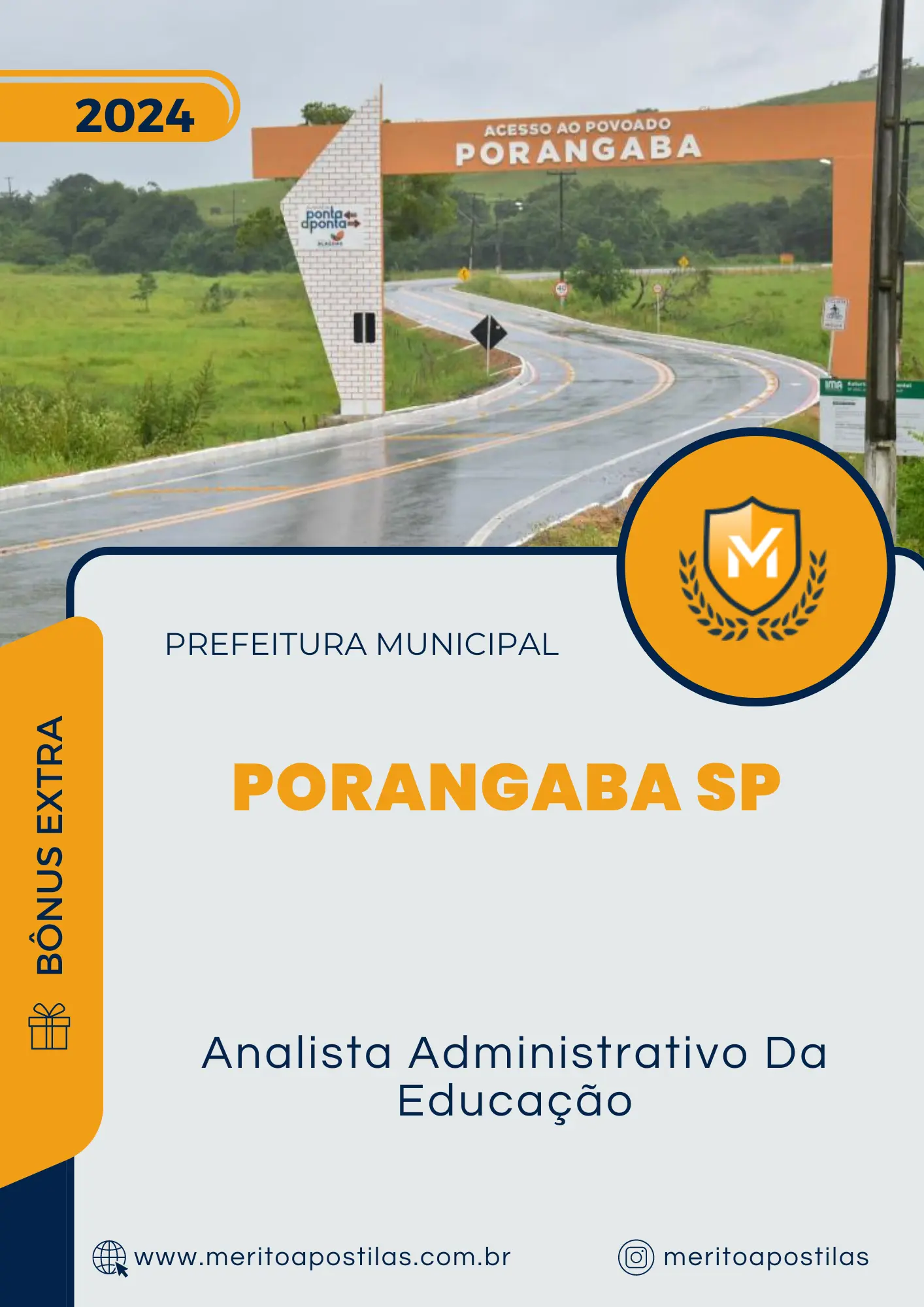 Apostila Analista Administrativo Da Educação Prefeitura de Porangaba SP 2024