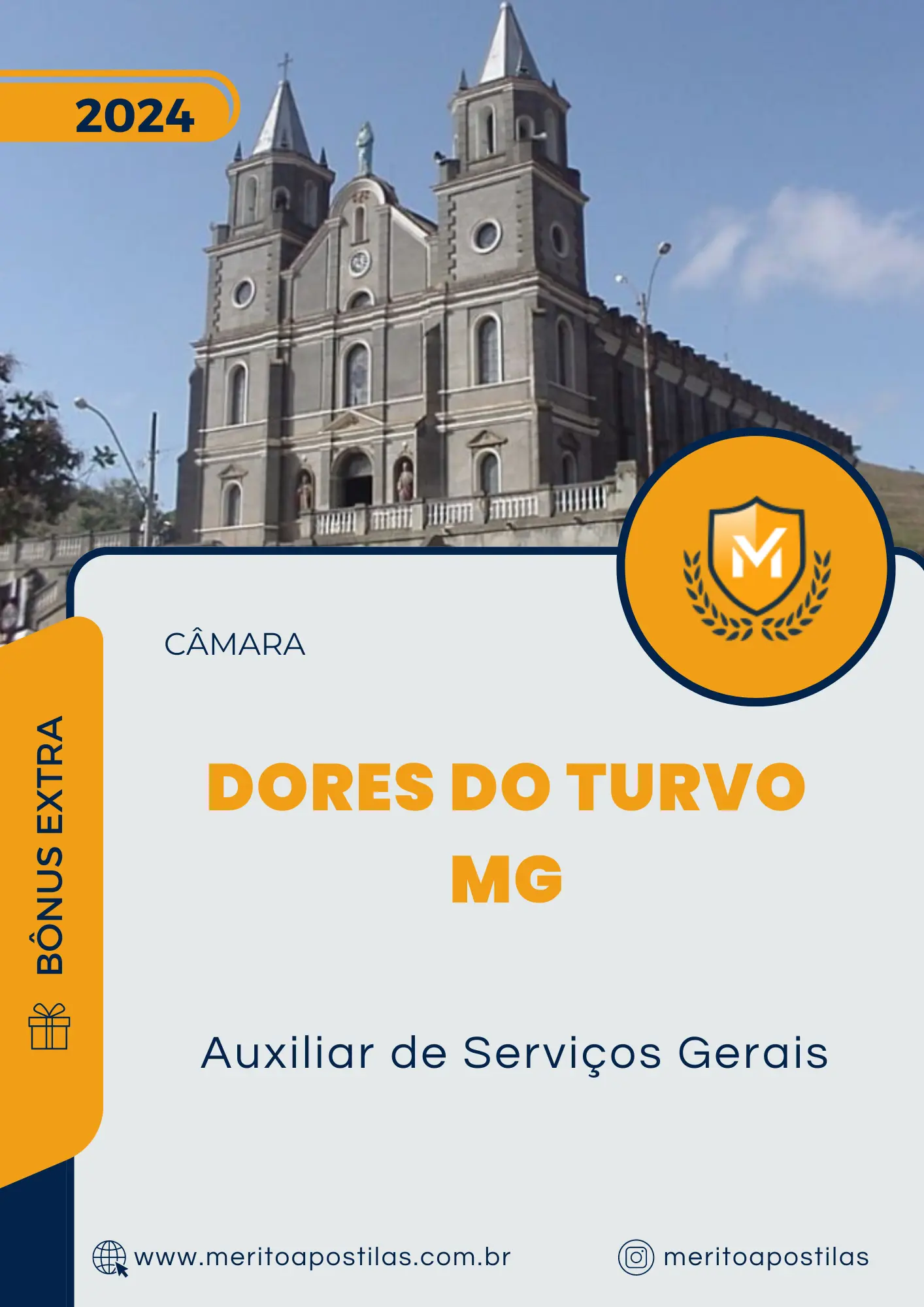 Apostila Auxiliar de Serviços Gerais Câmara de Dores do Turvo MG 2024