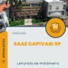 Apostila Leiturista de Hidrômetro Concurso SAAE Capivari SP 2024
