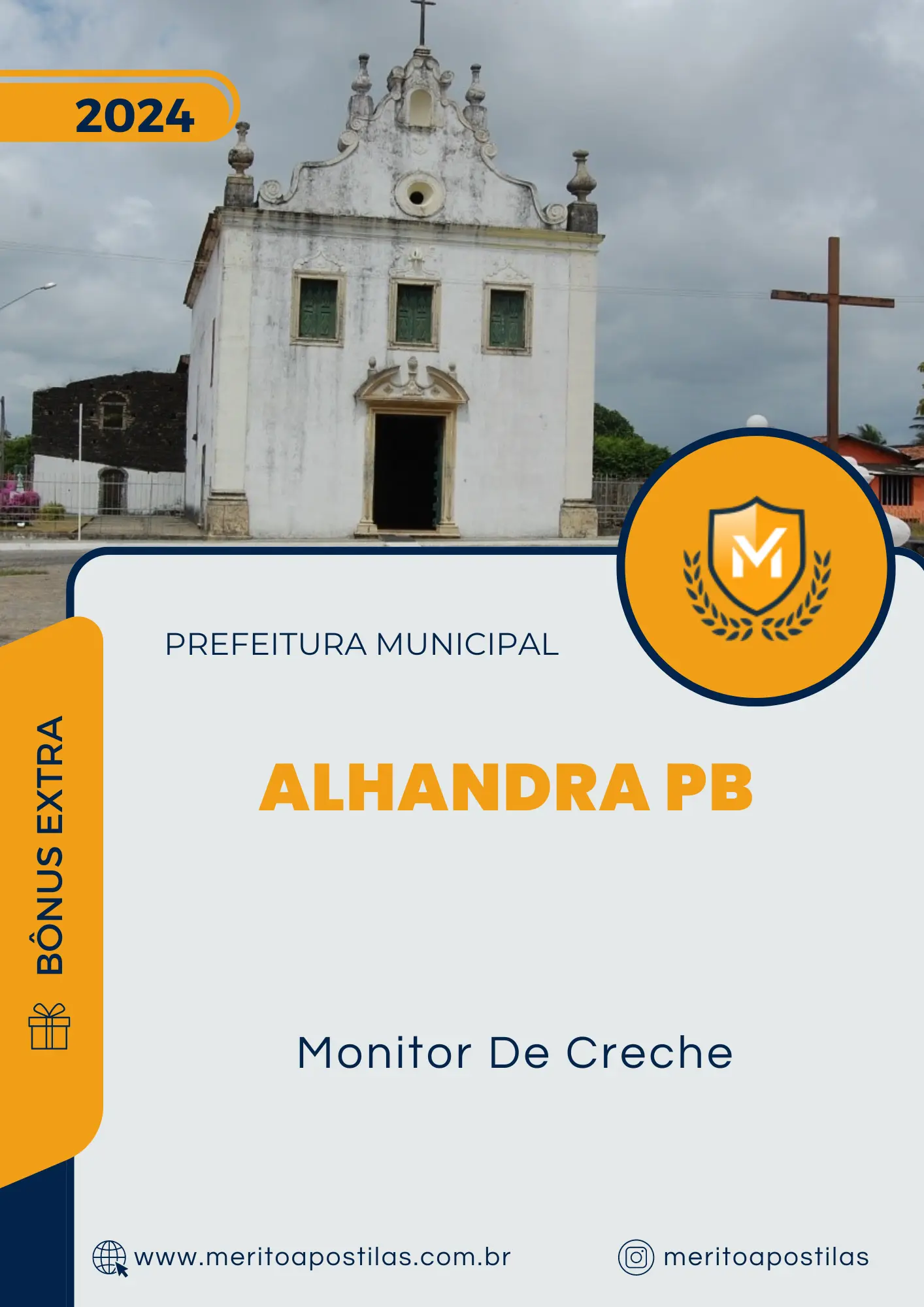 Apostila Monitor De Creche Prefeitura de Alhandra PB 2024