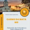 Apostila Motorista de Ambulância CNH Categoria D Prefeitura de Carmo da Mata MG 2024