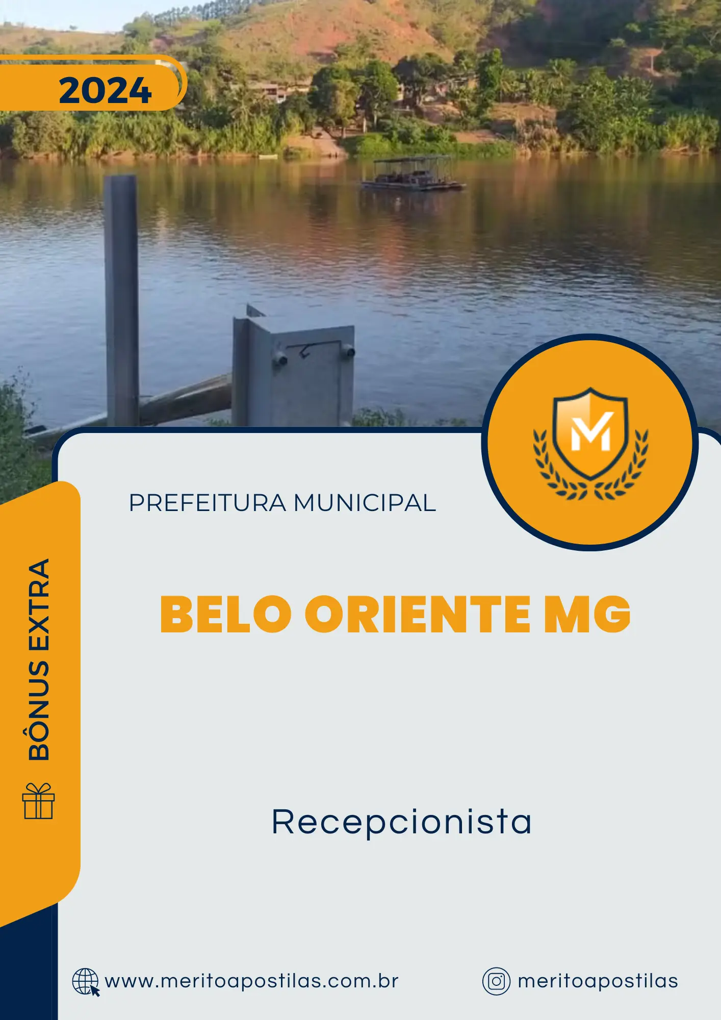 Apostila Recepcionista Prefeitura de Belo Oriente MG 2024