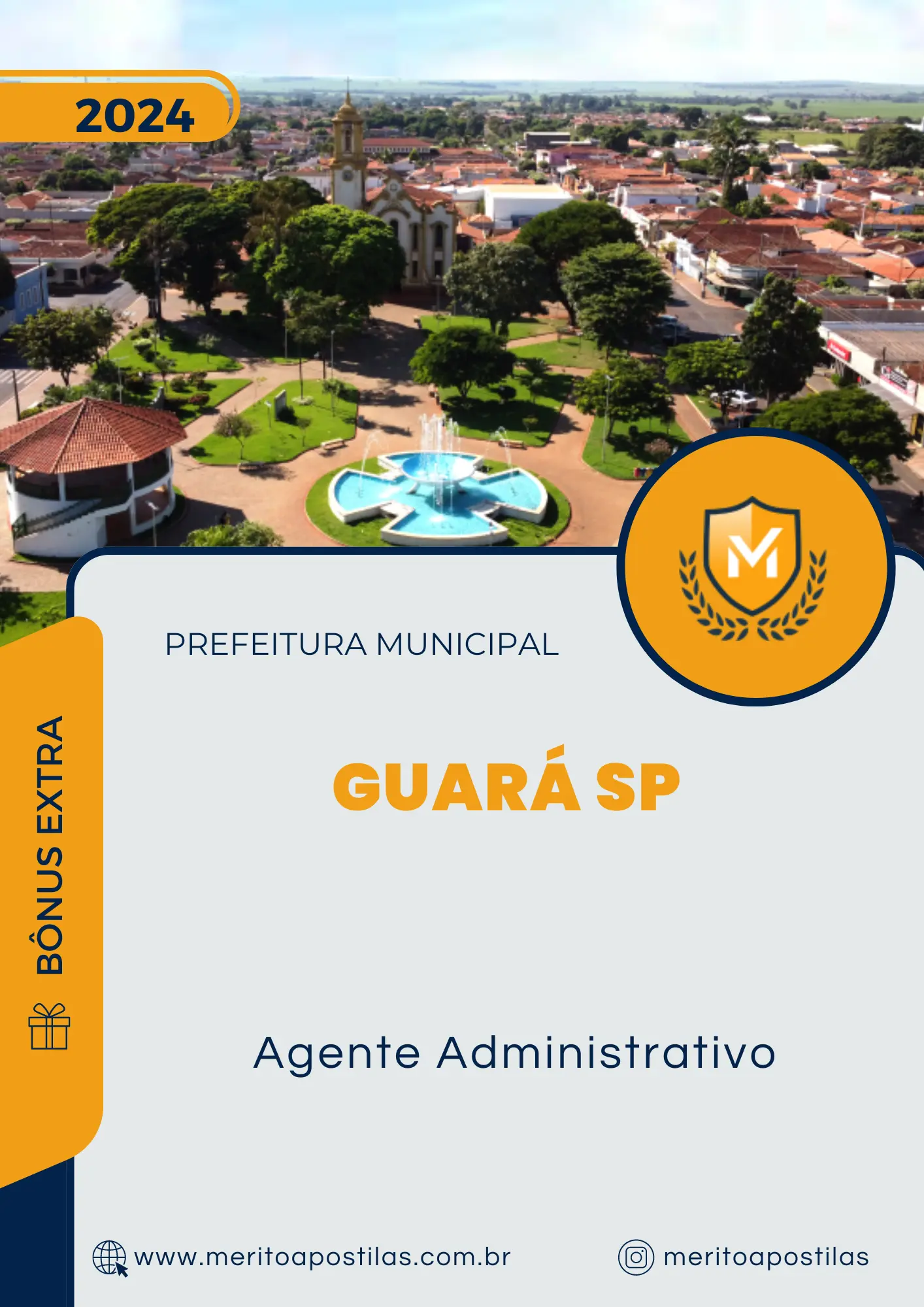 Apostila Agente Administrativo Prefeitura de Guará SP 2024