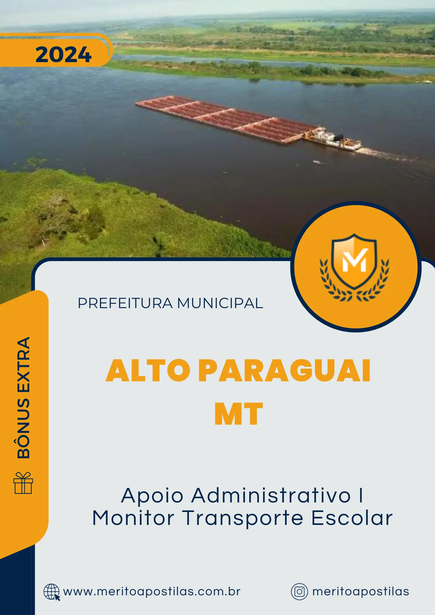 Apostila Apoio Administrativo I Monitor Transporte Escolar Prefeitura de Alto Paraguai MT 2024