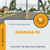 Apostila Auxiliar De Serviços Gerais Prefeitura de Araruna PB 2024