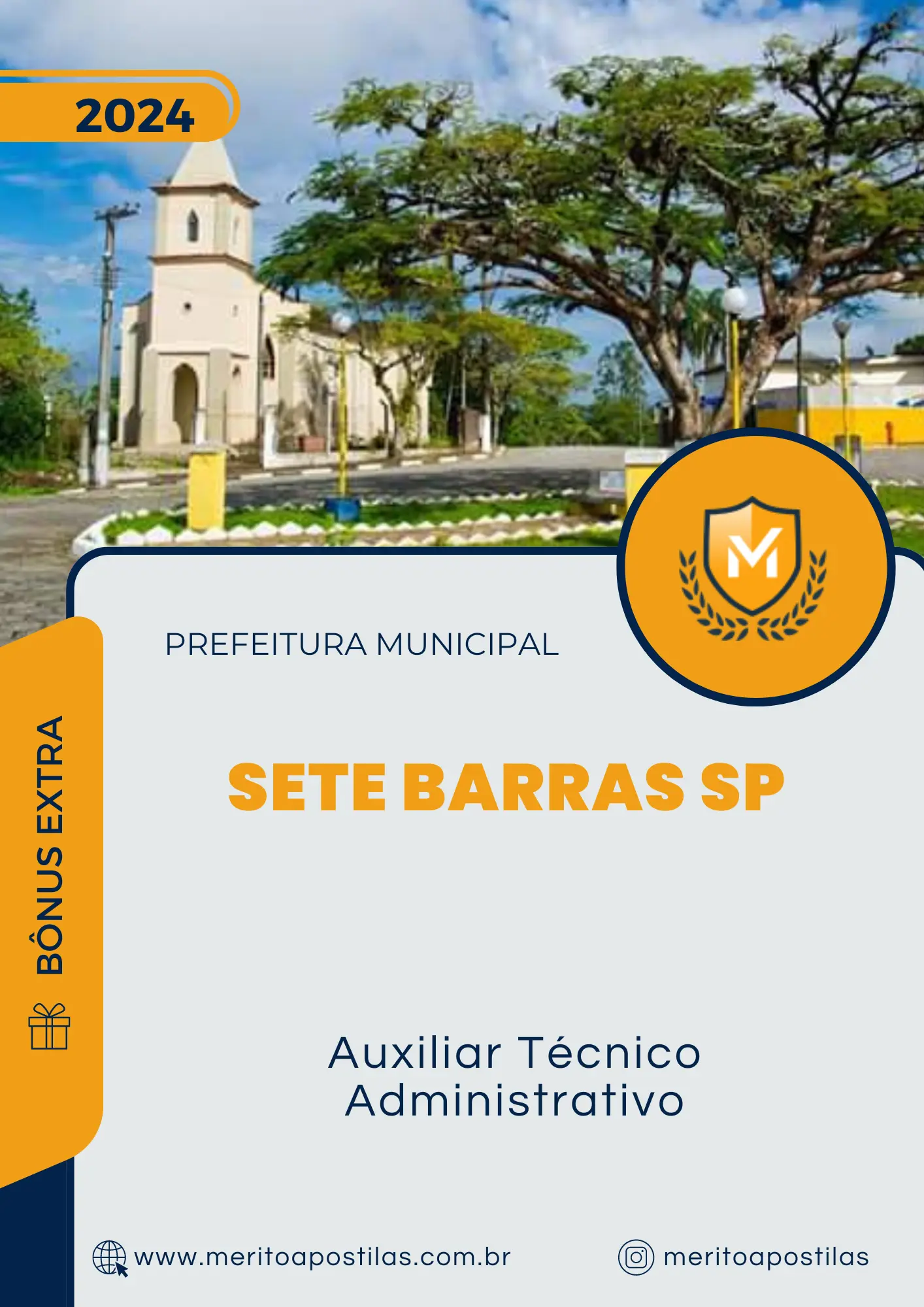Apostila Auxiliar Técnico Administrativo Prefeitura de Sete Barras SP 2024