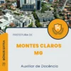 Apostila Auxiliar de Docência Prefeitura de Montes Claros MG 2024