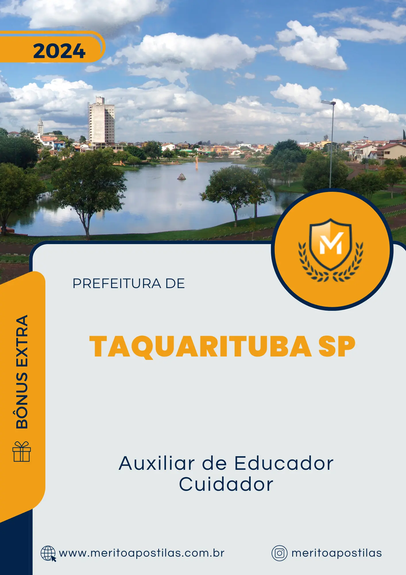 Apostila Auxiliar de Educador Cuidador Prefeitura de Taquarituba SP 2024