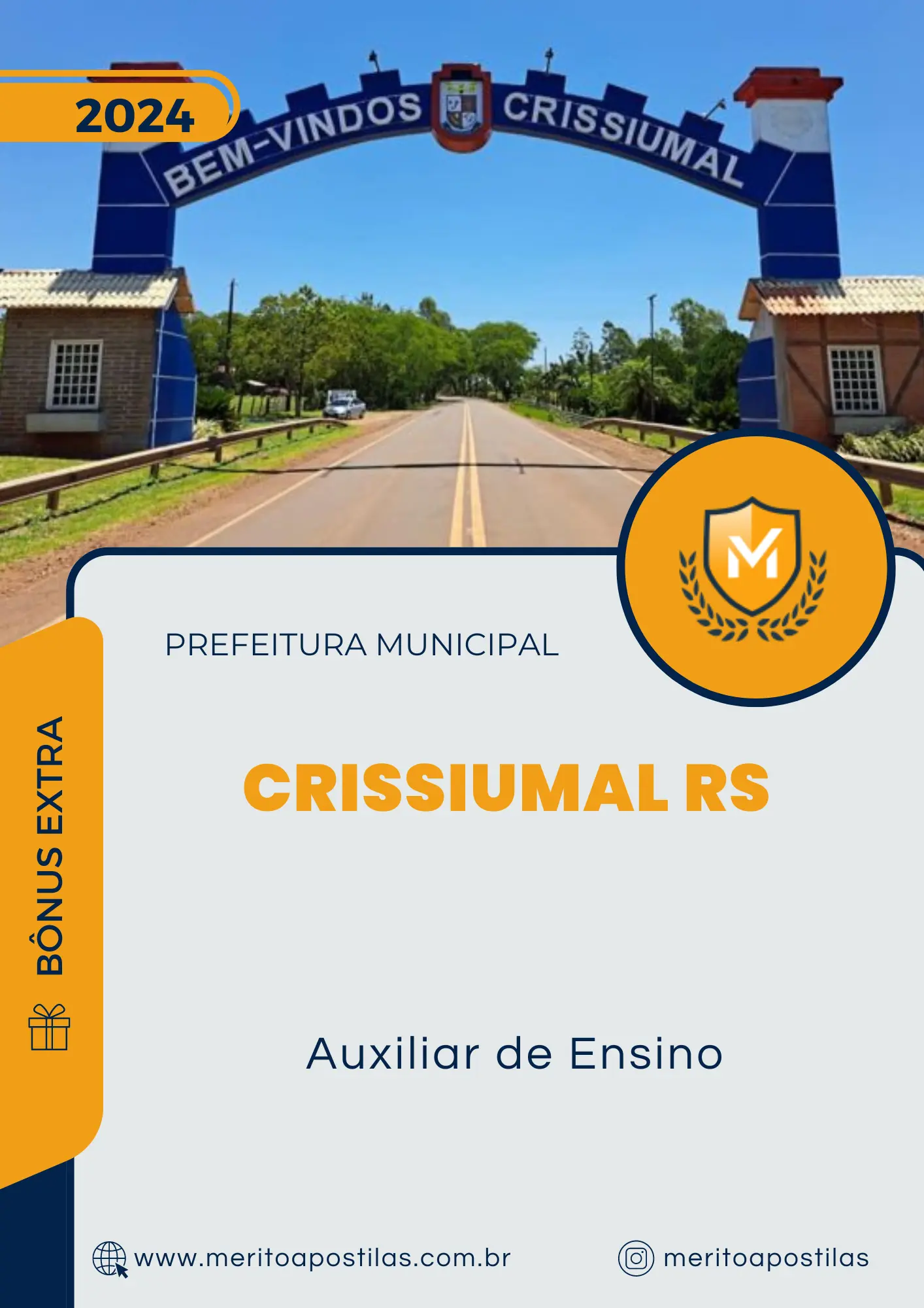 Apostila Auxiliar de Ensino Prefeitura de Crissiumal RS 2024
