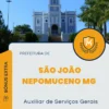 Apostila Auxiliar de Serviços Gerais Prefeitura São João Nepomuceno MG 2024