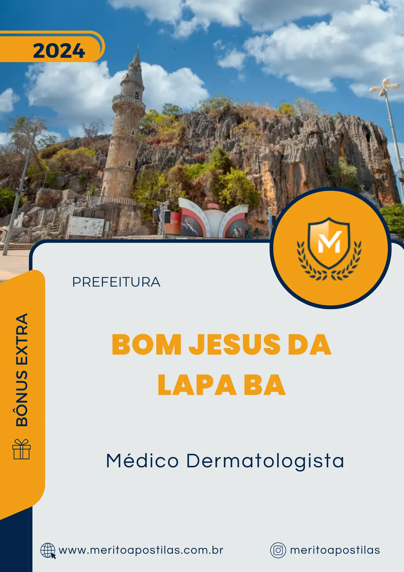 Apostila Médico Dermatologista Prefeitura de Bom Jesus da Lapa BA 2024