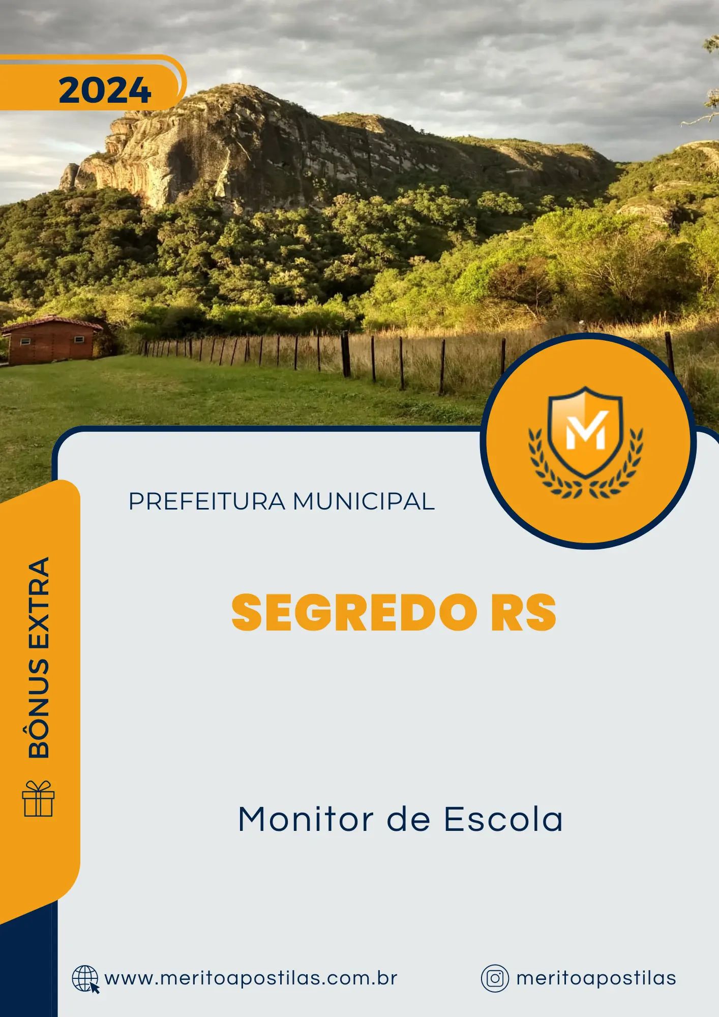 Apostila Monitor de Escola Prefeitura de Segredo RS 2024