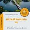 Apostila Oficial de Serviços Gerais Prefeitura de Nazaré Paulista SP 2024