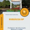 Apostila Professor de Educação Básica II Inglês Prefeitura de Rubiácea SP 2024