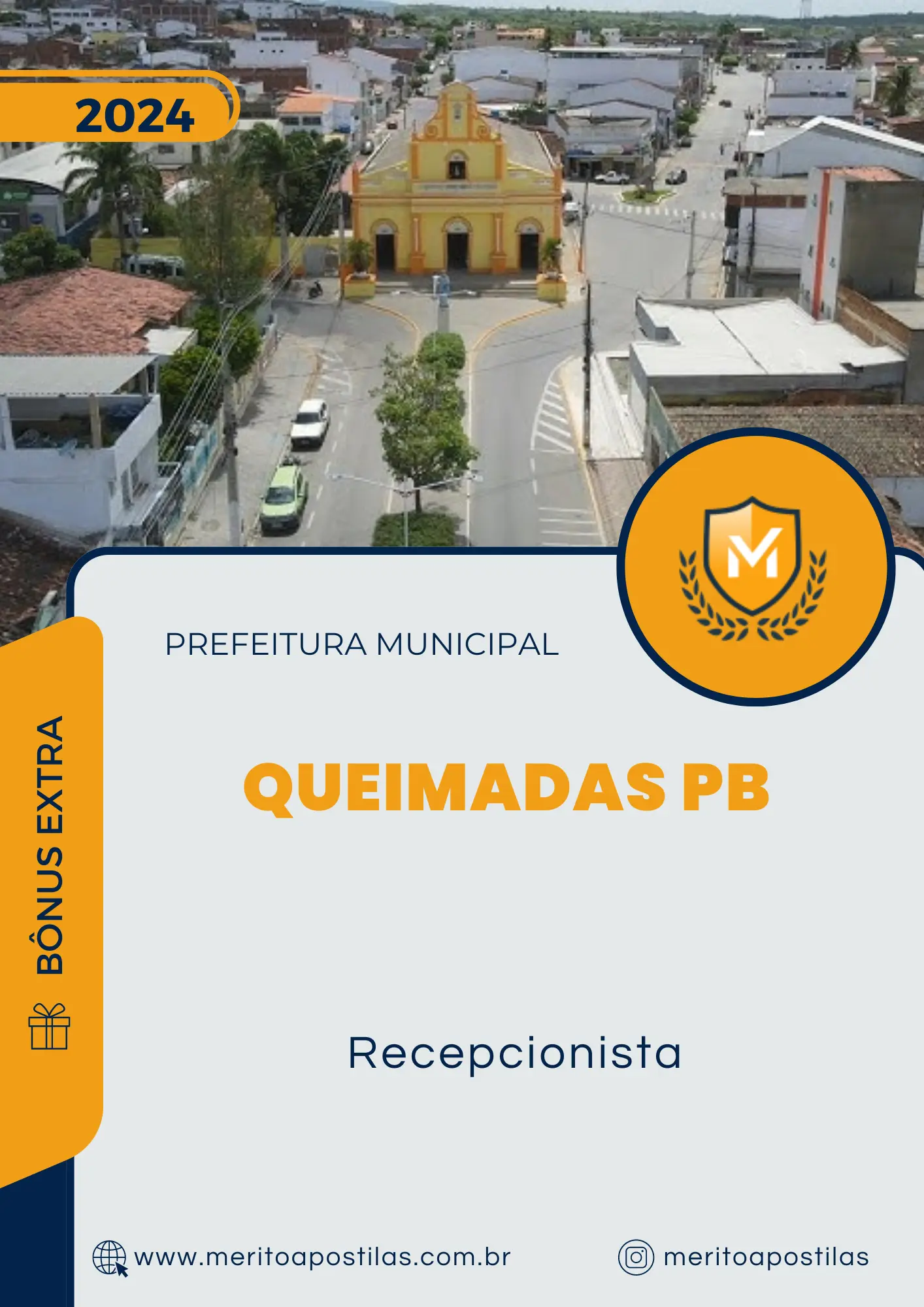 Apostila Recepcionista Prefeitura de Queimadas PB 2024