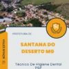 Apostila Técnico De Higiene Dental PSF Prefeitura de Santana do Deserto MG 2024