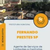 Apostila Agente de Serviços de Licitações e Contratos Prefeitura de Fernando Prestes SP 2024