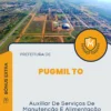 Apostila Auxiliar De Serviços De Manutenção E Alimentação Prefeitura de Pugmil TO 2024