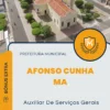 Apostila Auxiliar De Serviços Gerais Prefeitura de Afonso Cunha MA 2024