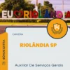 Apostila Auxiliar De Serviços Gerais Câmera Riolândia SP 2024