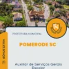 Apostila Auxiliar de Serviços Gerais Escolar Prefeitura de Pomerode SC 2024