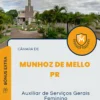 Apostila Auxiliar de Serviços Gerais Feminino Câmara de Munhoz de Mello PR 2024