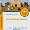 Apostila Auxiliar de Serviços Gerais Feminino Prefeitura de Salgado Filho PR 2024