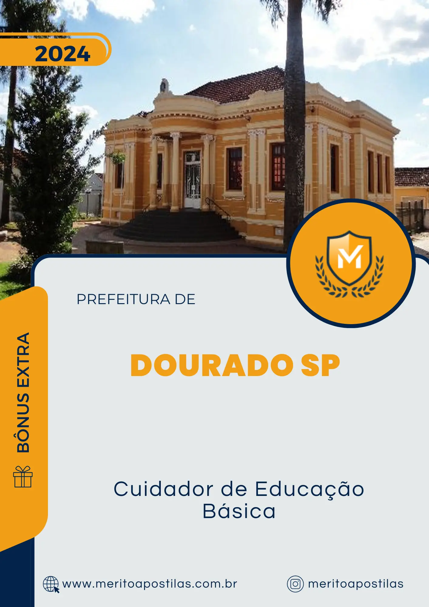 Apostila Cuidador de Educação Básica Prefeitura de Dourado SP 2024