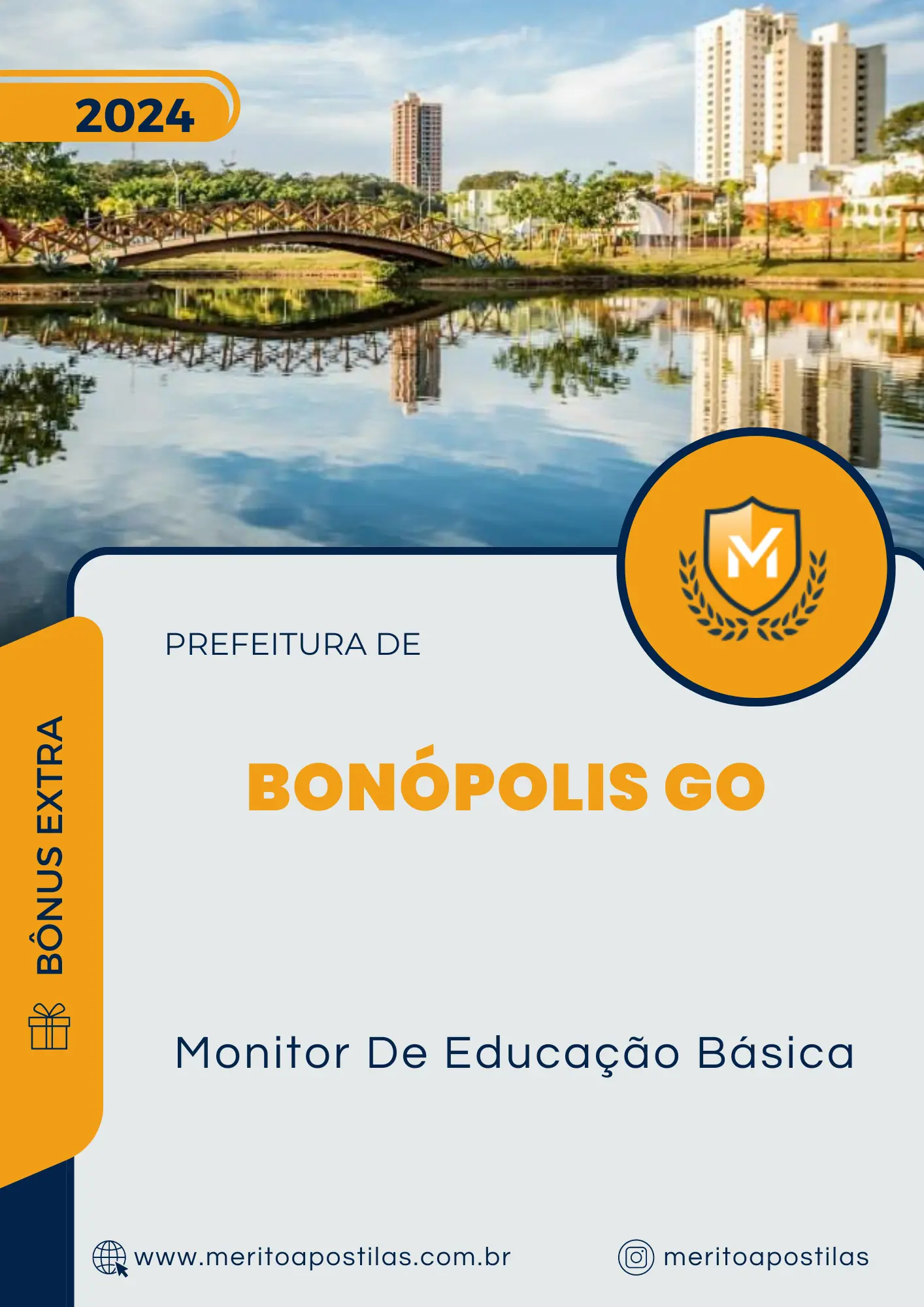 Apostila Monitor De Educação Básica Prefeitura de Bonópolis GO 2024