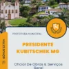 Apostila Oficial De Obras E Serviços Geral Prefeitura de Presidente Kubitschek MG 2024