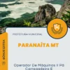 Apostila Operador De Máquinas II Pá Carregadeira E Retroescavadeiras Prefeitura de Paranaíta MT 2024