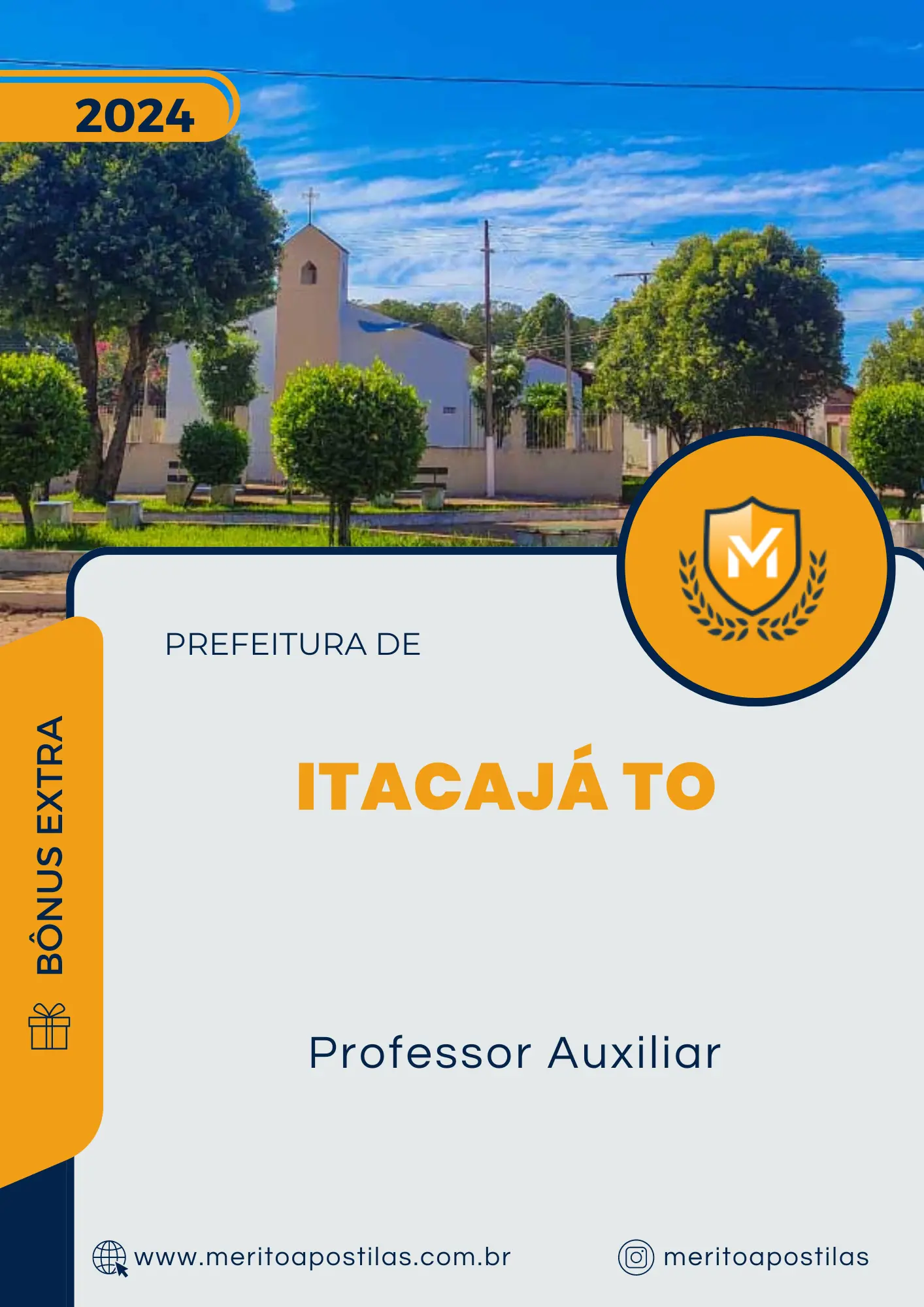 Apostila Professor Auxiliar Prefeitura de Itacajá TO 2024