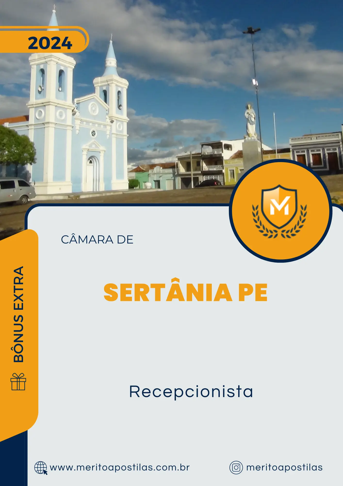 Apostila Recepcionista Câmara de Sertânia PE 2024