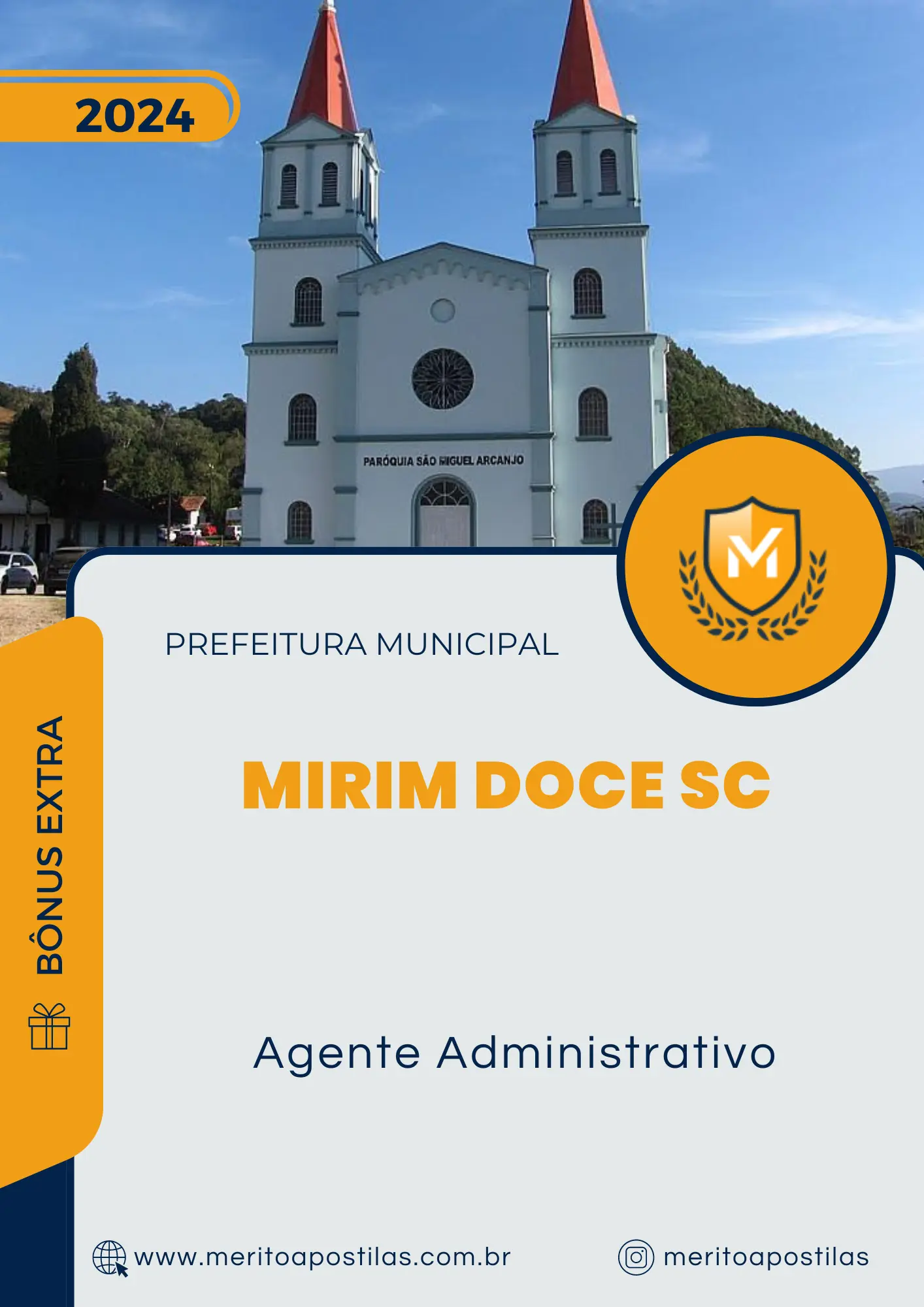 Apostila Agente Administrativo Prefeitura de Mirim Doce SC 2024