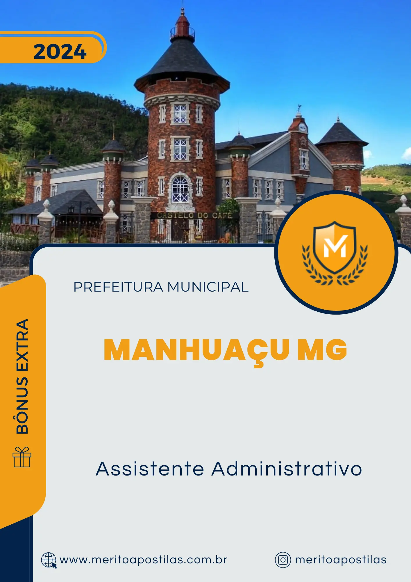 Apostila Assistente Administrativo Prefeitura de Manhuaçu MG 2024