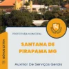 Apostila Auxiliar De Serviços Gerais Prefeitura de Santana de Pirapama MG 2024
