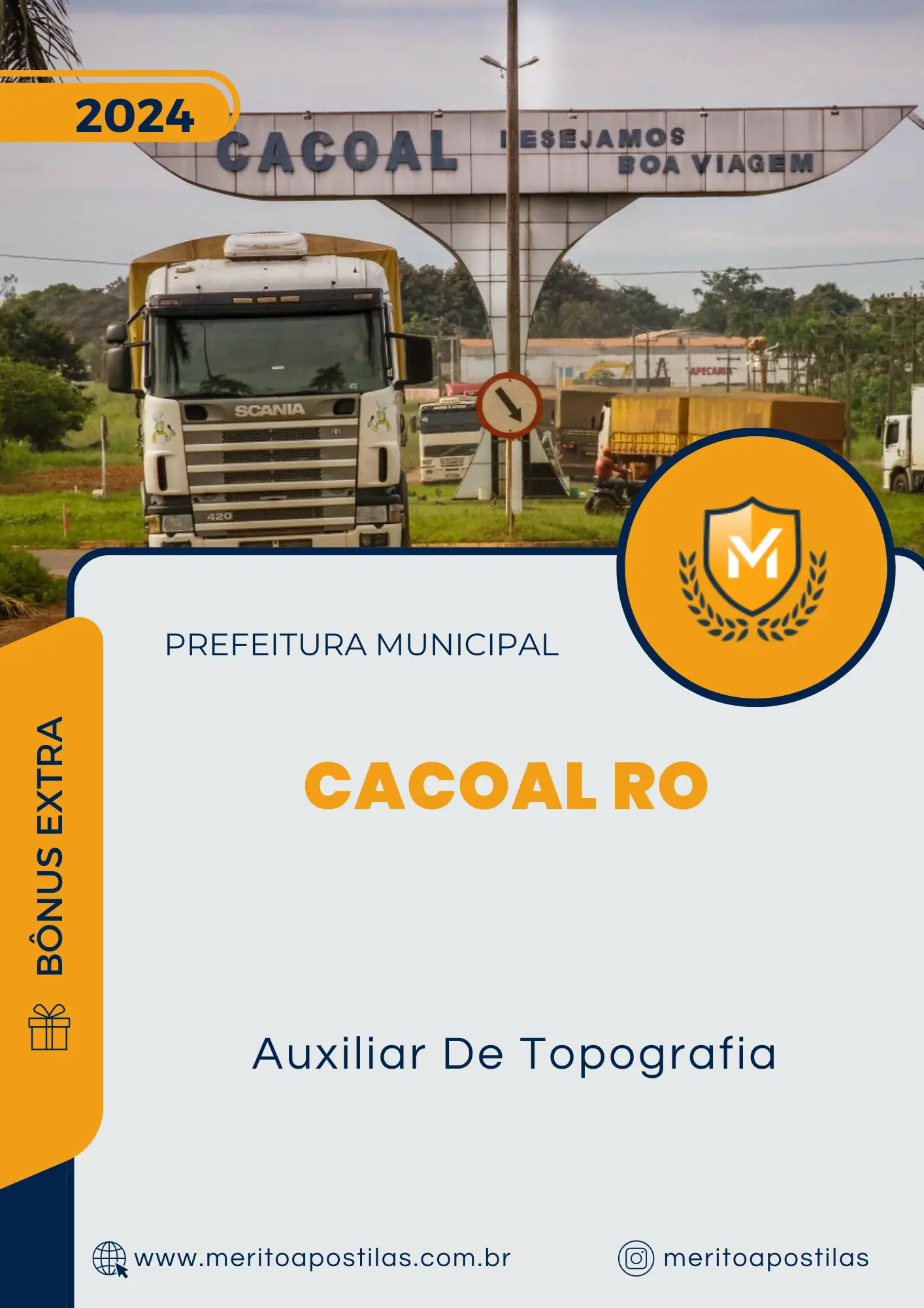 Apostila Auxiliar De Topografia Prefeitura de Cacoal RO 2024