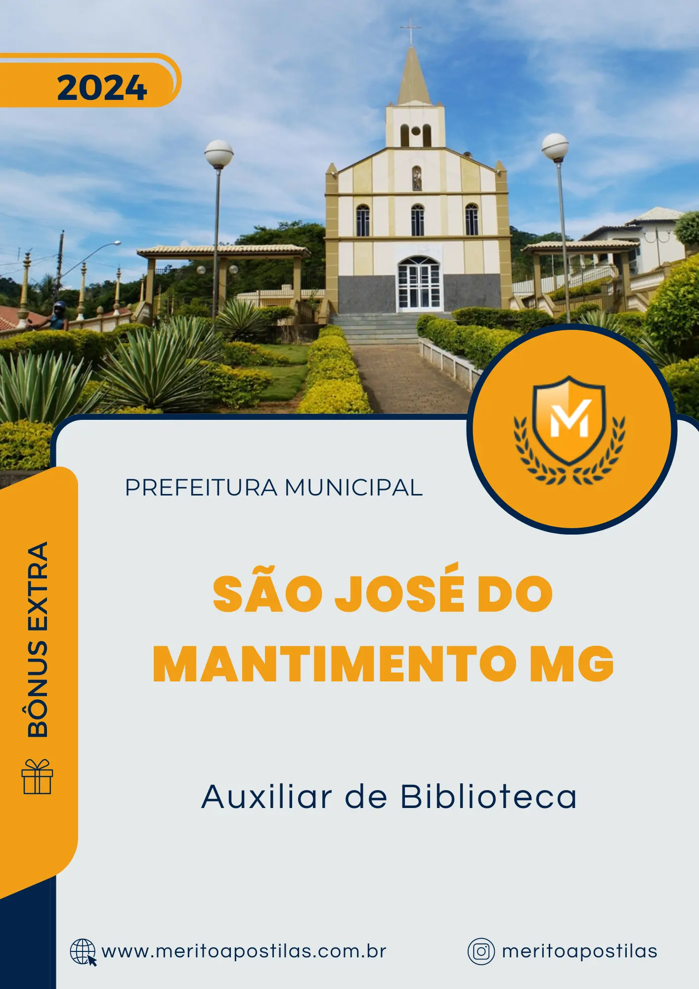Apostila Auxiliar de Biblioteca Prefeitura de São José do Mantimento MG 2024